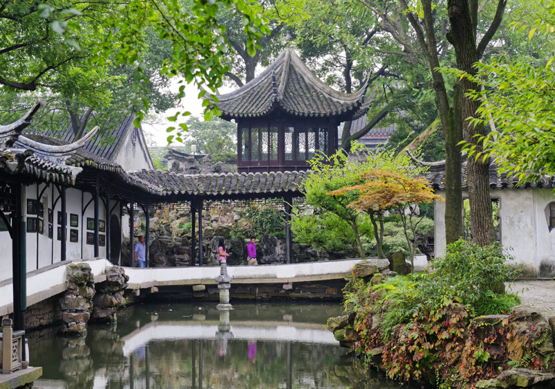 苏州拙政别墅古建铝代木工程