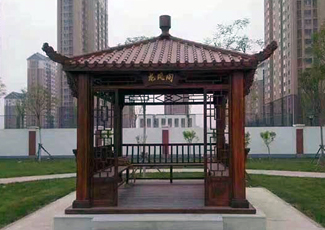 仿古四角凉亭